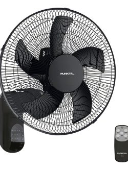Ventilador De Pared Punktal Pk-422 Negro Con 5 Aspas 40cm De Diámetro