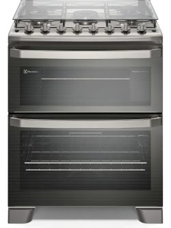 Estufa Electrolux Experience De Doble Horno Con 5 Quemadores Y Vapor, Color Gris,