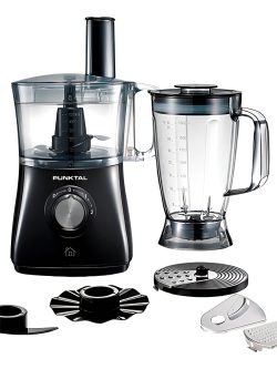 Multiprocesadora Punktal 8 En 1 Con Vaso Licuador De 1.8l Color Negro