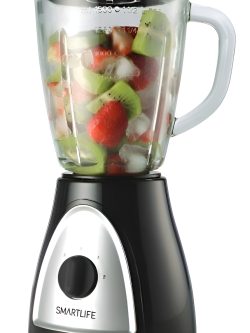 Licuadora Smartlife Jarra Vidrio 1.5l 400w 2 Vel + Pulso Color Negro