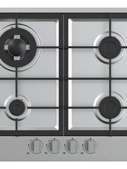 Anafe A Gas Inox 4 Hornallas Midea Mg60sk005ah1b Gris