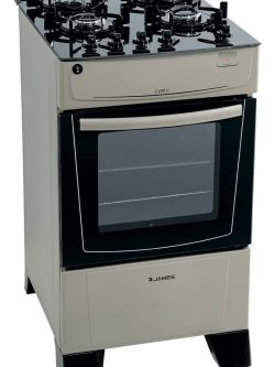 Cocina James C690v Titanium 4 Gas Mesada Vidrio Negro Albion
